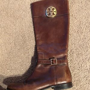 Tory Burch brown riding boots